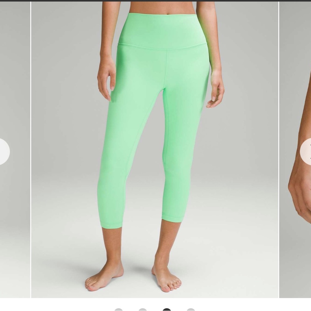 Lululemon Double Lined Align High Rise Crop in Pistachio